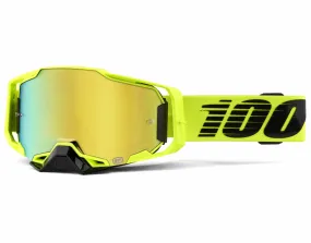 100% ARMEGA Goggle Falcon 5 Nuclear Citrus-Gold Mirror Lens