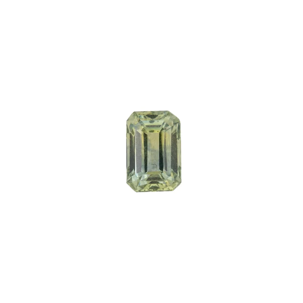 1.12ct Emerald Cut Parti Green Yellow Montana Sapphire SF356