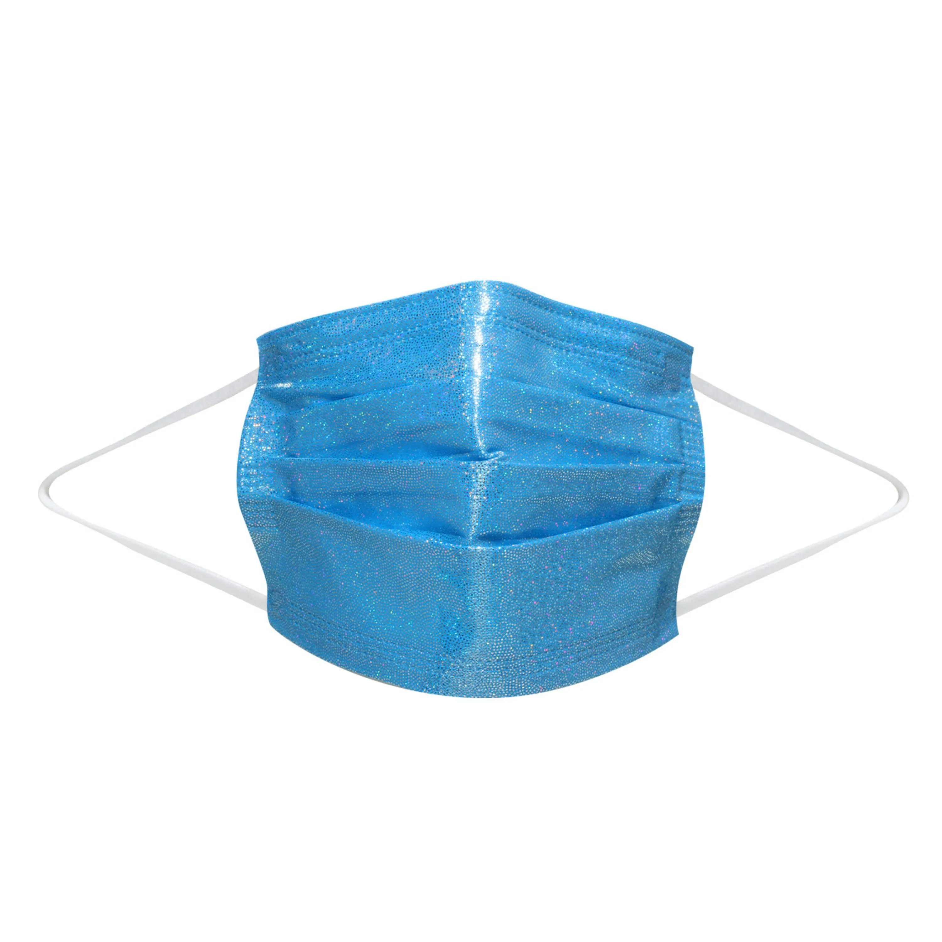 3-Ply Face Masks, Sky Blue Shine