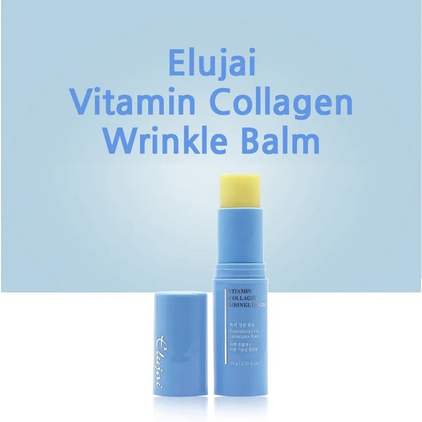 6 Pieces ELUJAI Vitamin Collagen Wrinkle Balms 10g Oily Skincare Moisture Anti Aging Wrinkles fine Lines Whitening Soothing Ice 