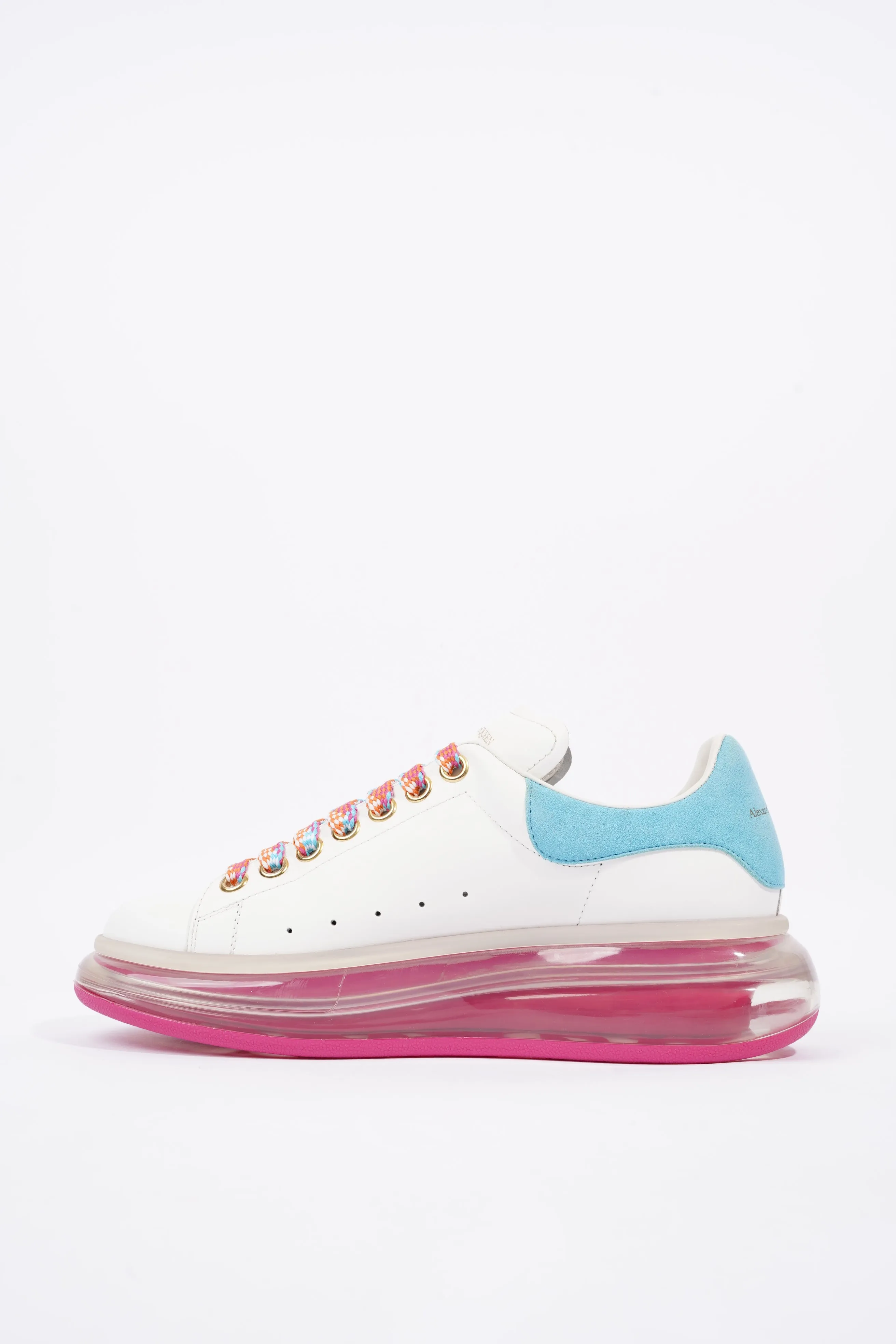 Alexander McQueen Womens Oversized Bubble Sneaker Baby Blue Tab / Pink Bubble EU 39 / UK 6