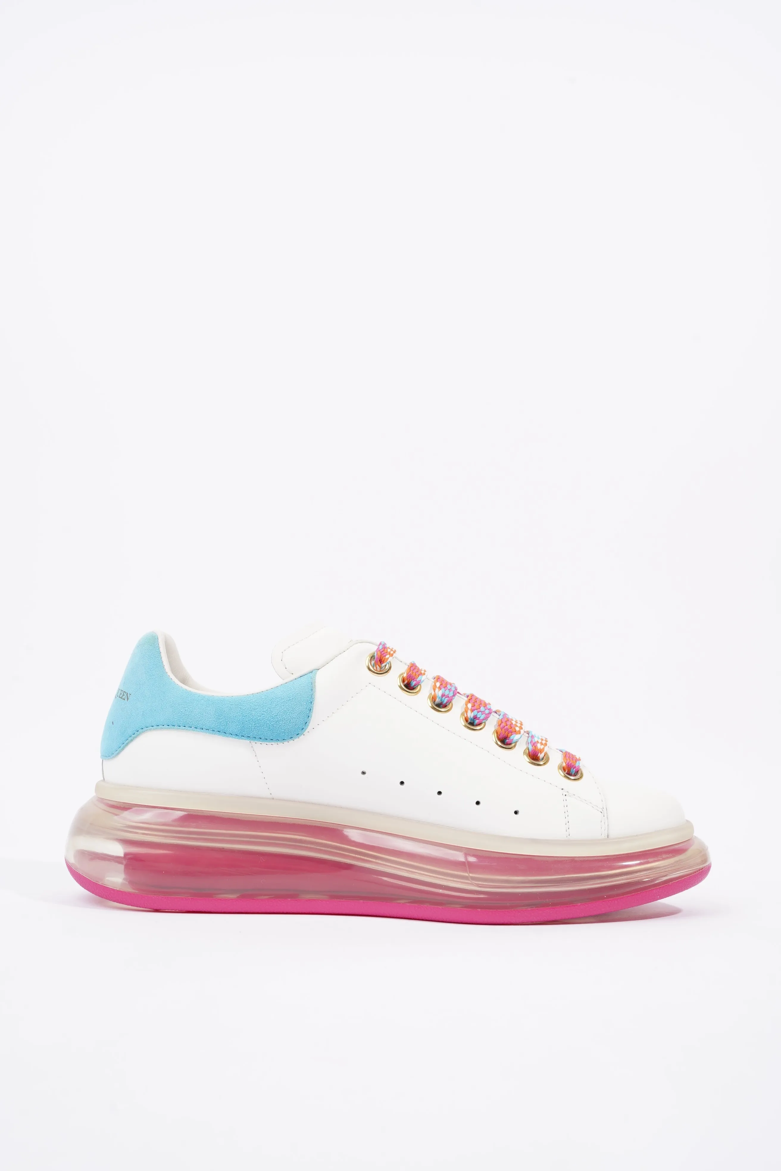 Alexander McQueen Womens Oversized Bubble Sneaker Baby Blue Tab / Pink Bubble EU 39 / UK 6