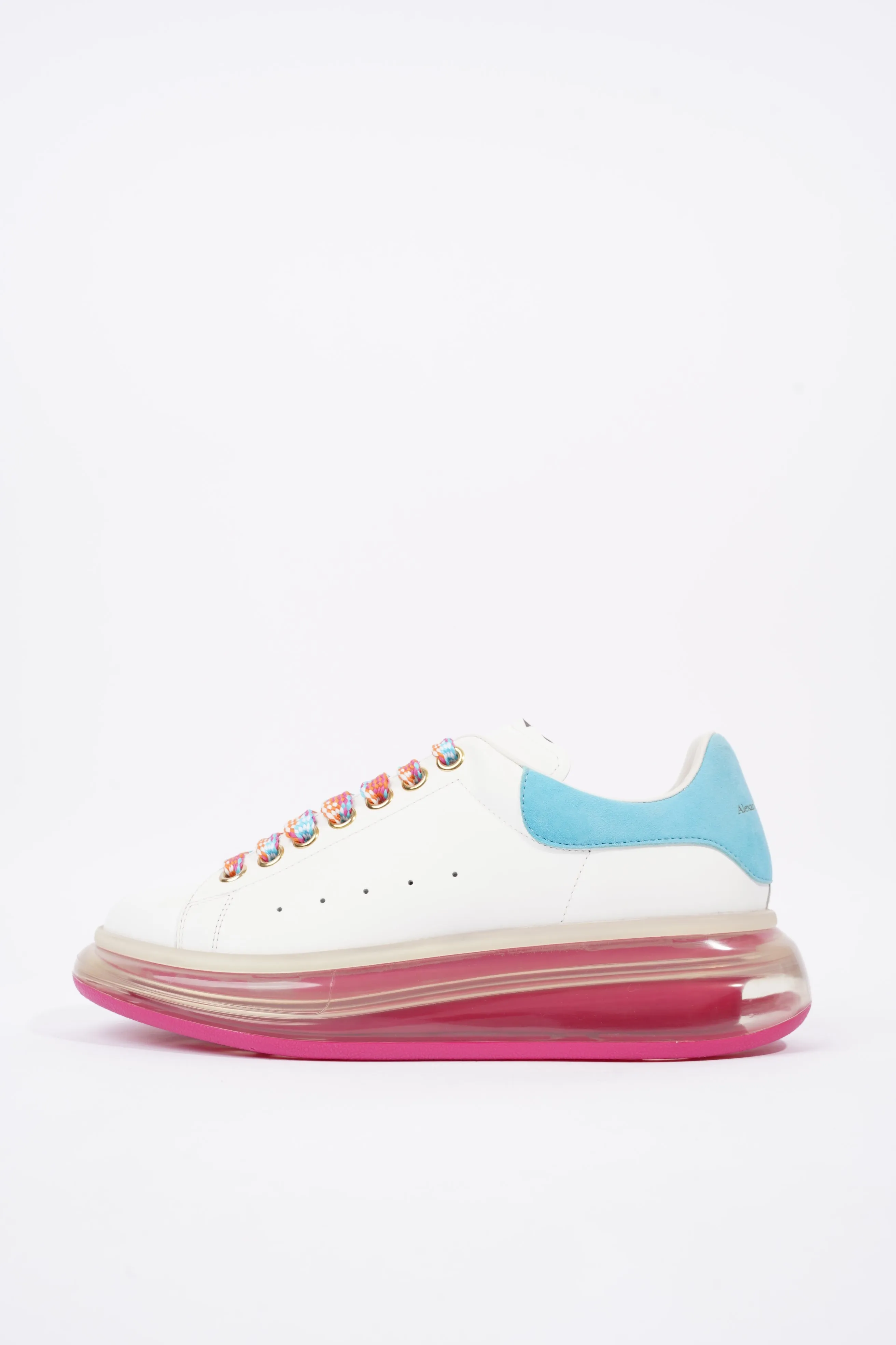 Alexander McQueen Womens Oversized Bubble Sneaker Baby Blue Tab / Pink Bubble EU 39 / UK 6