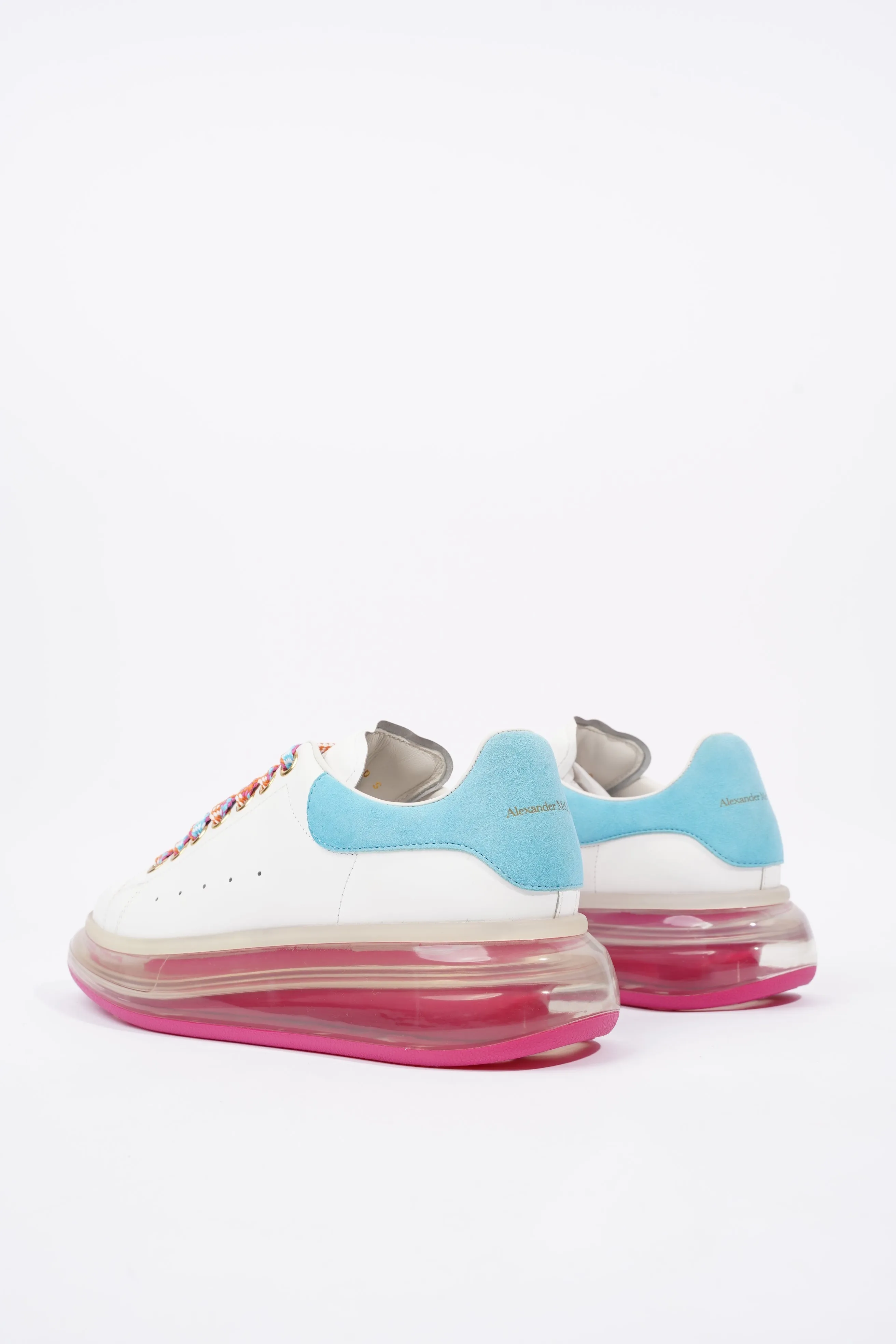 Alexander McQueen Womens Oversized Bubble Sneaker Baby Blue Tab / Pink Bubble EU 39 / UK 6