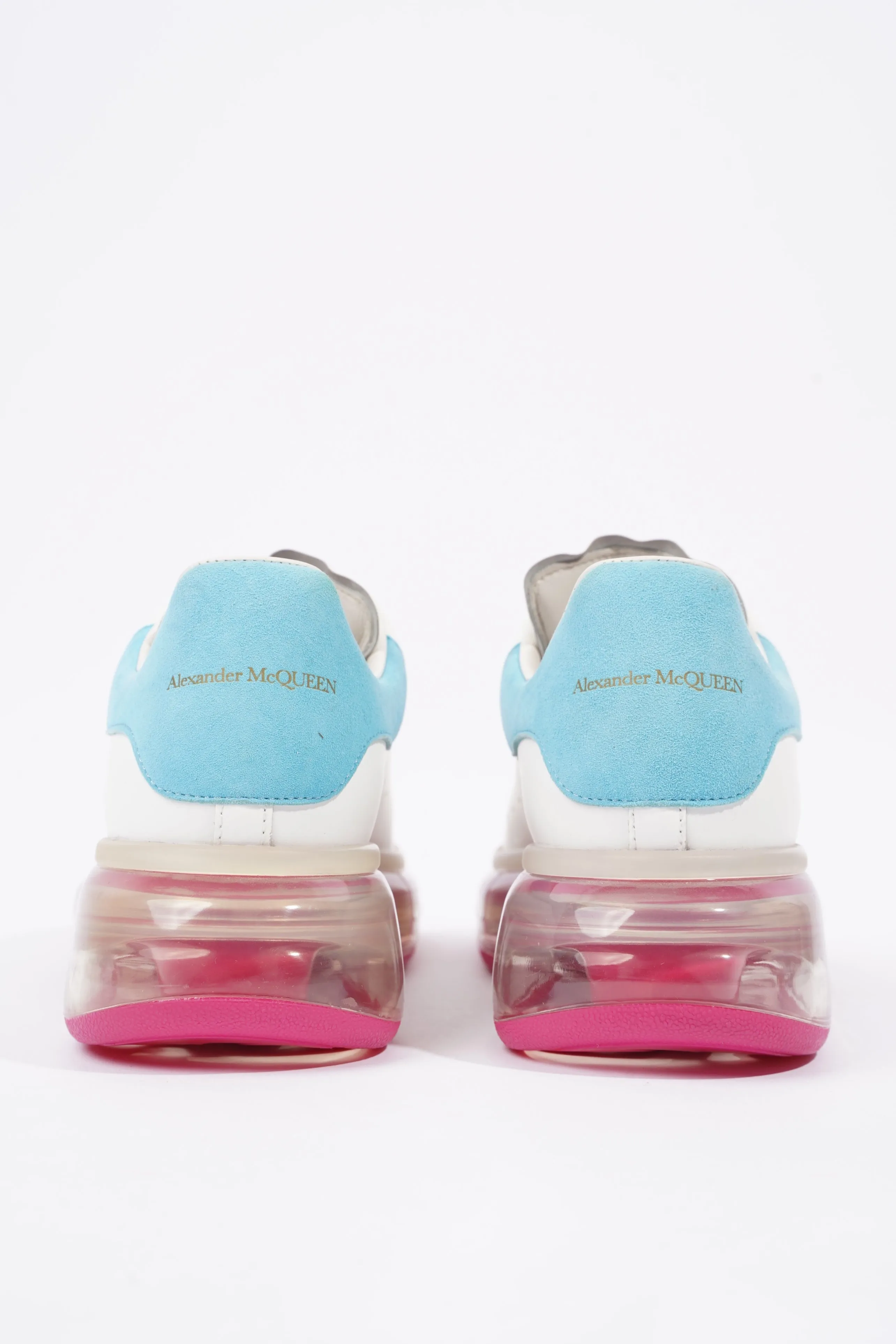 Alexander McQueen Womens Oversized Bubble Sneaker Baby Blue Tab / Pink Bubble EU 39 / UK 6