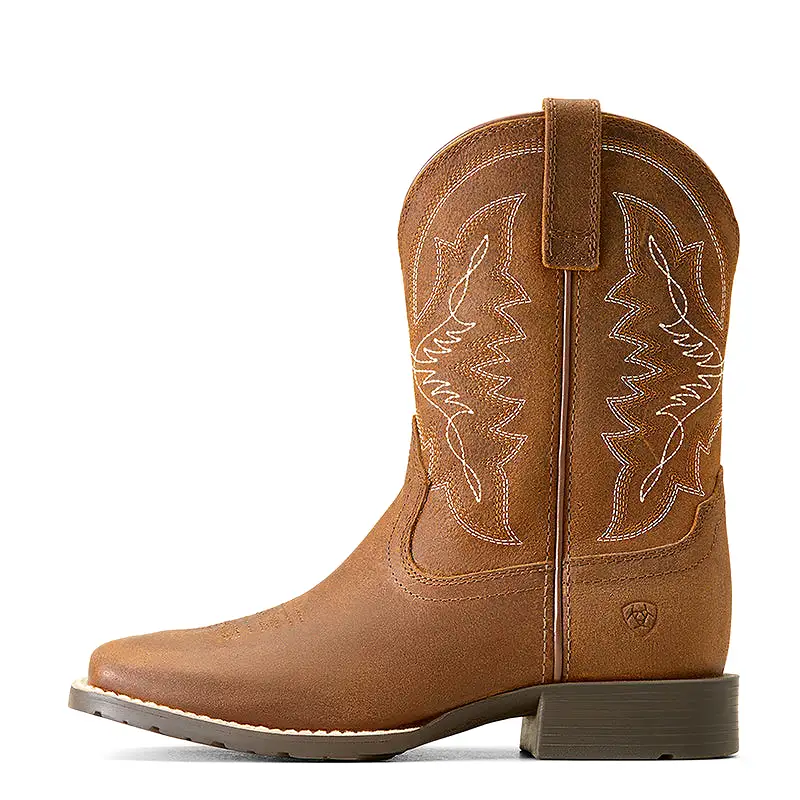 'Ariat' Youth 8.5 Hybrid Rancher Western Square Toe - Distressed Tan