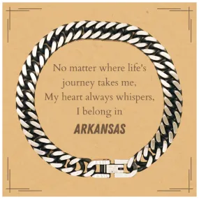 Arkansas State Gifts, No matter where life's journey takes me, my heart always whispers, I belong in Arkansas, Proud Arkansas Cu