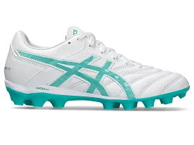 ASICS JUNIOR LETHAL FLASH WHITE/GREEN FOOTBALL BOOTS