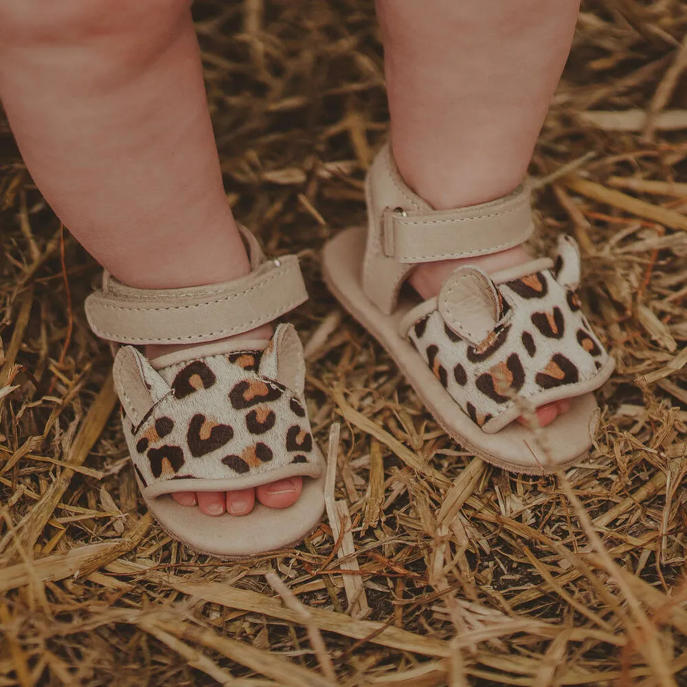 Baby Girls Beige Leather Sandals