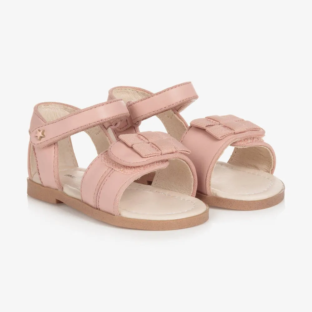 Baby Girls Pink Velcro Sandals