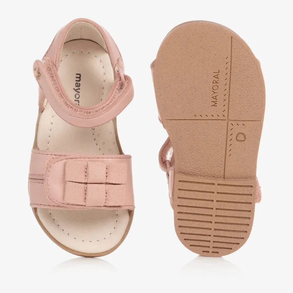 Baby Girls Pink Velcro Sandals