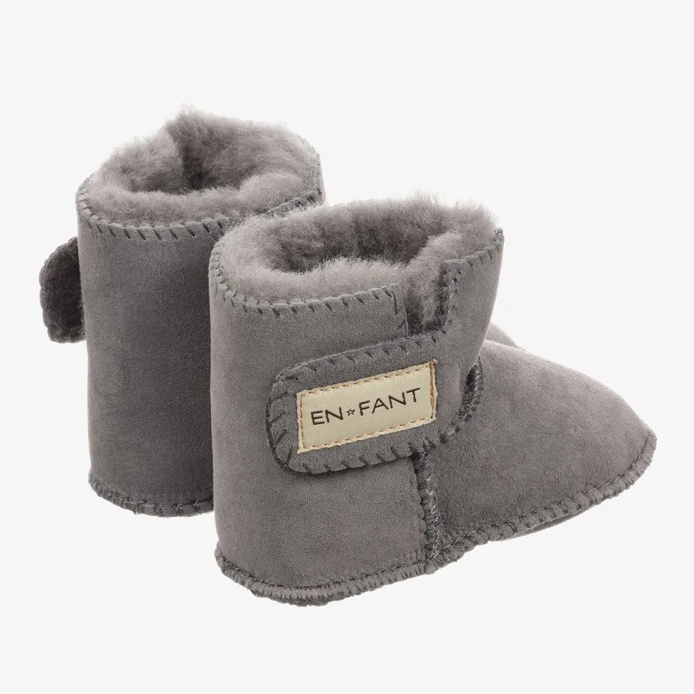 Baby Grey Sheepskin Boots