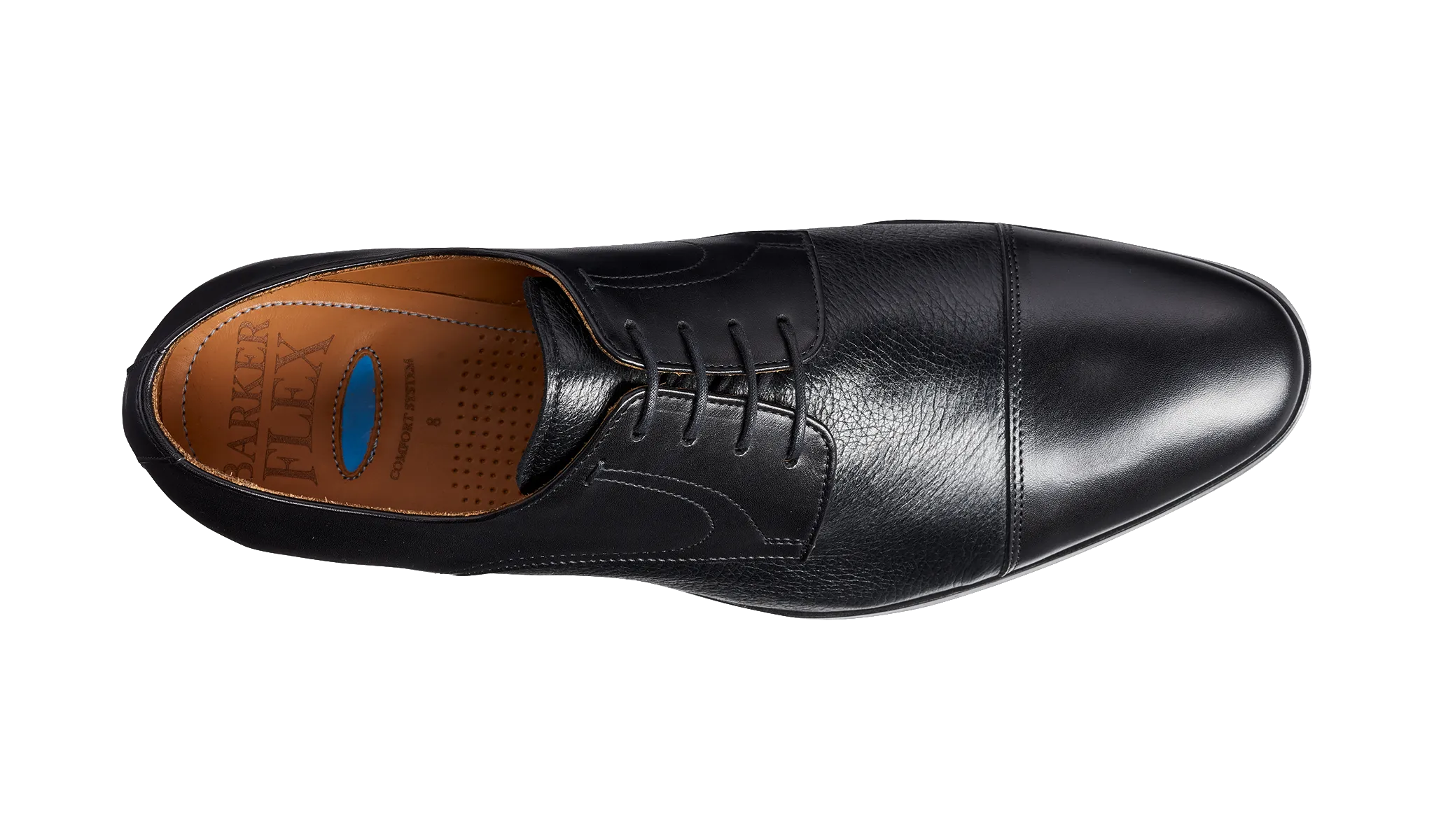 Barker Southwold Toe-Cap Shoe -  Black Calf