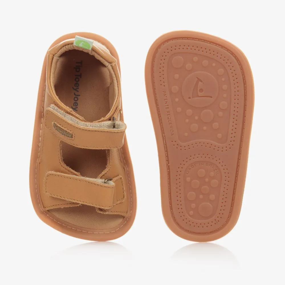 Beige Leather Baby Sandals