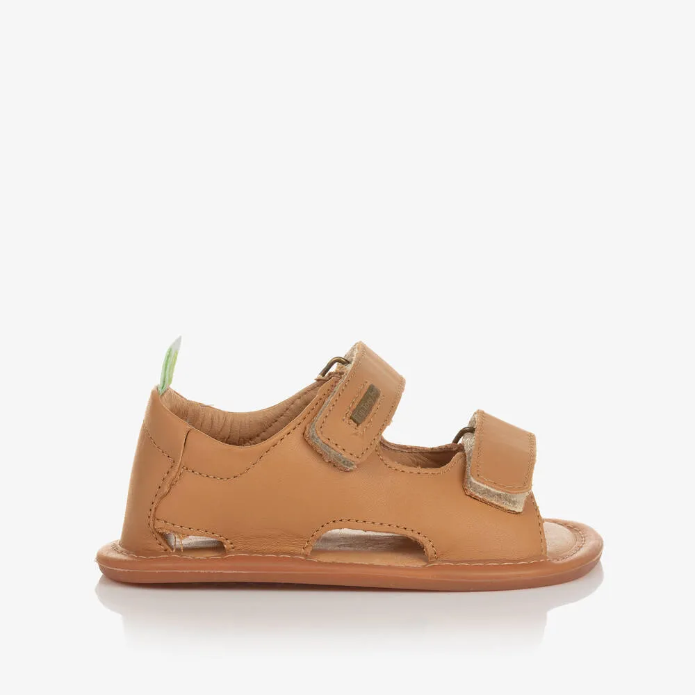 Beige Leather Baby Sandals