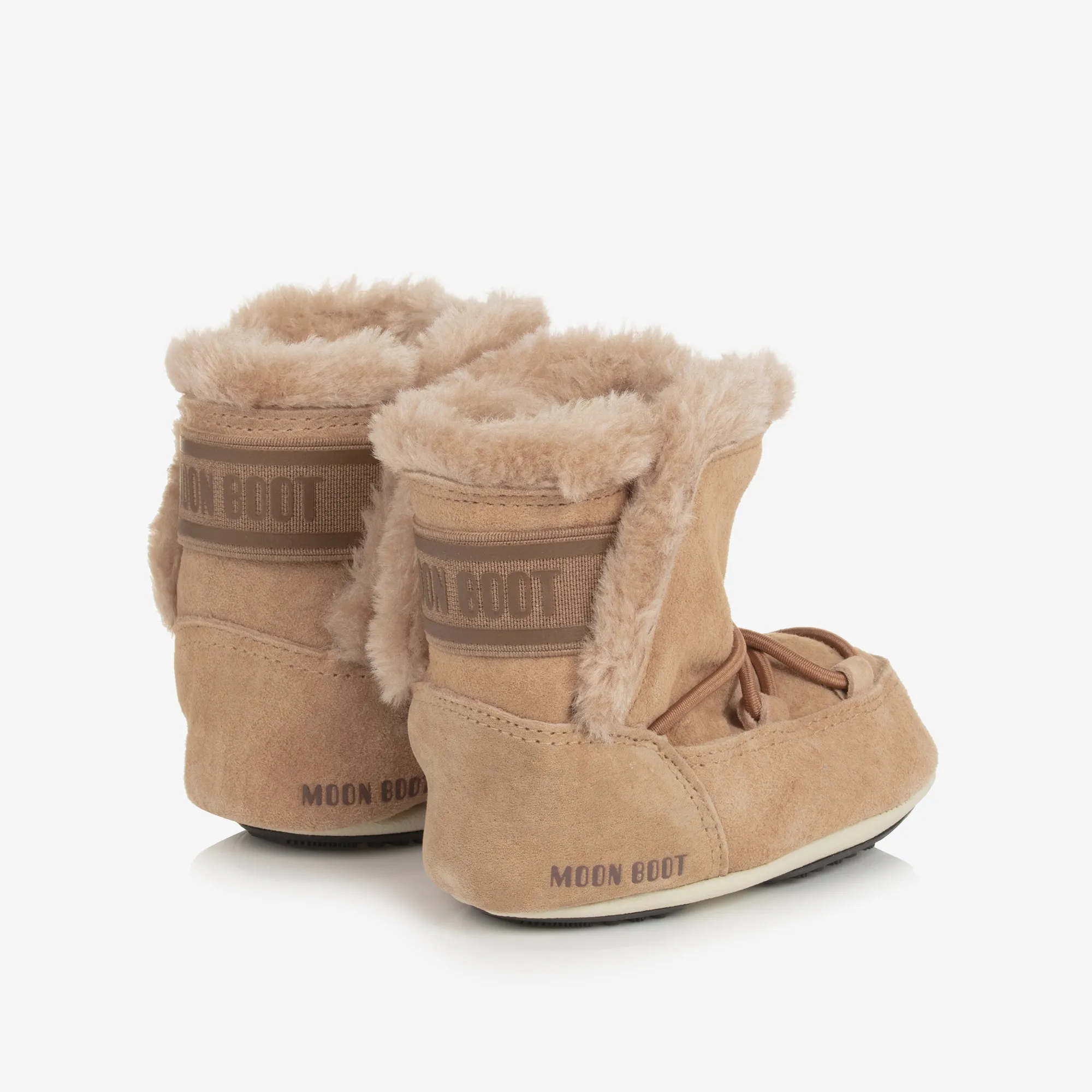 Beige Suede Baby Moon Boots