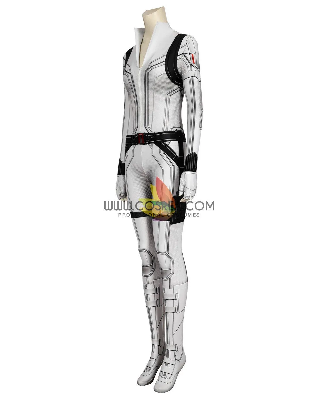 Black Widow 2021 Movie White Digital Printed Cosplay Costume