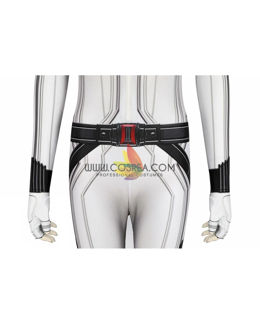 Black Widow 2021 Movie White Digital Printed Cosplay Costume