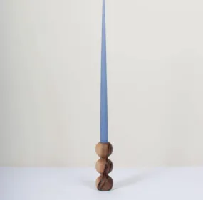 Bohemian Bubble Wood Candlestick