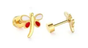 Bri Butterfly Screwback Studs