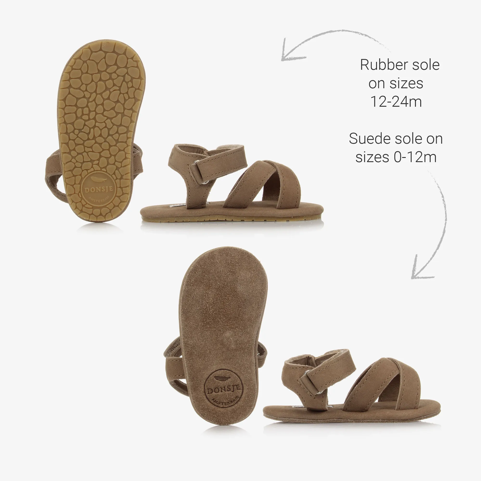 Brown Leather Baby Sandals