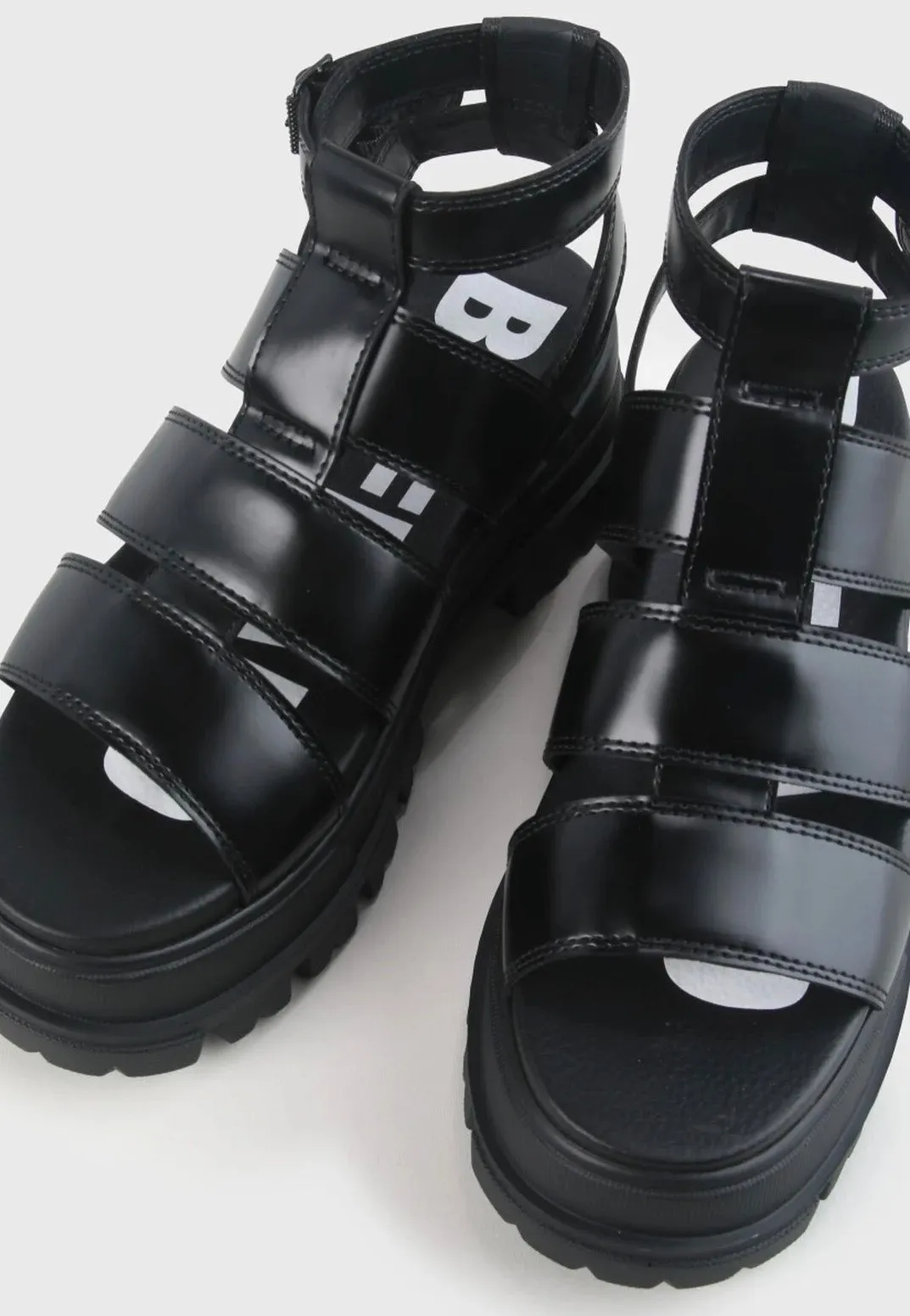 Buffalo - Aspha Gld Vegan Box Nappa Black - Girl Sandals