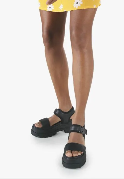 Buffalo - Jojo Platform Imi Nappa Black - Girl Sandals