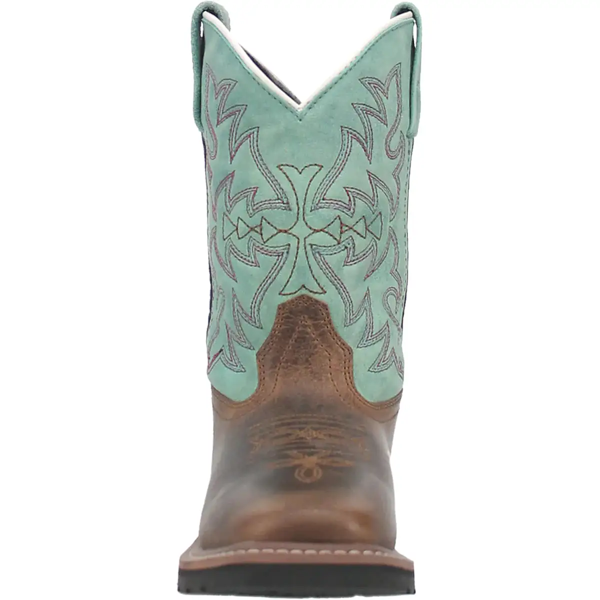 'Dan Post' Children's 8 Nia Western Square Toe - Brown / Turquoise