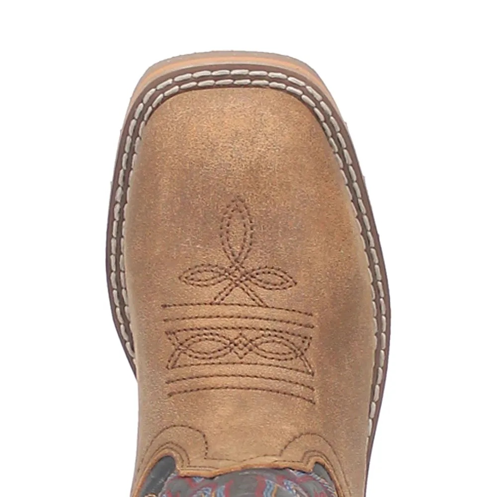 'Dan Post' Children's 8 Rye Western Square Toe - Tan (Sizes 8.5C-3Y)