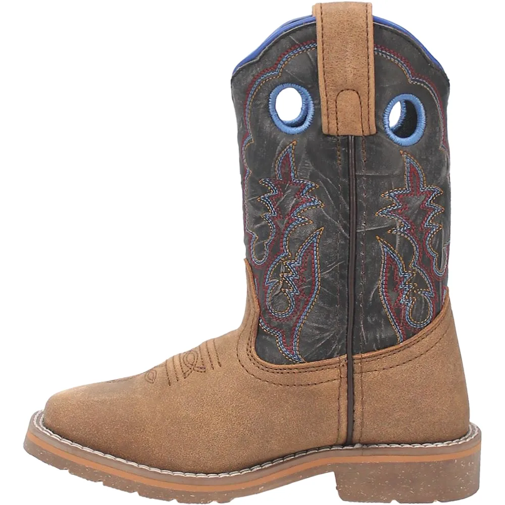 'Dan Post' Youth 10 Rye Western Square Toe - Tan (Sizes 3.5Y-6Y)