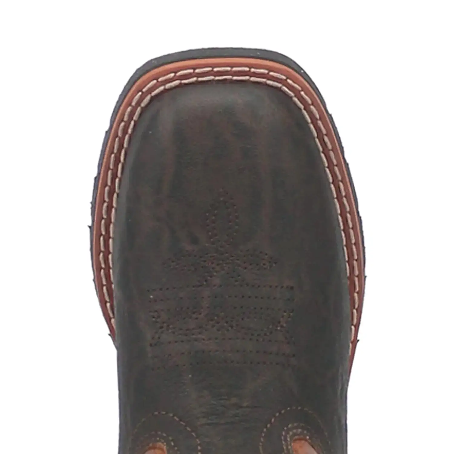 'Dan Post' Youth 8 Lil' Dillon Western Square Toe - Brown / Rust (Sizes 3.5Y-6Y)