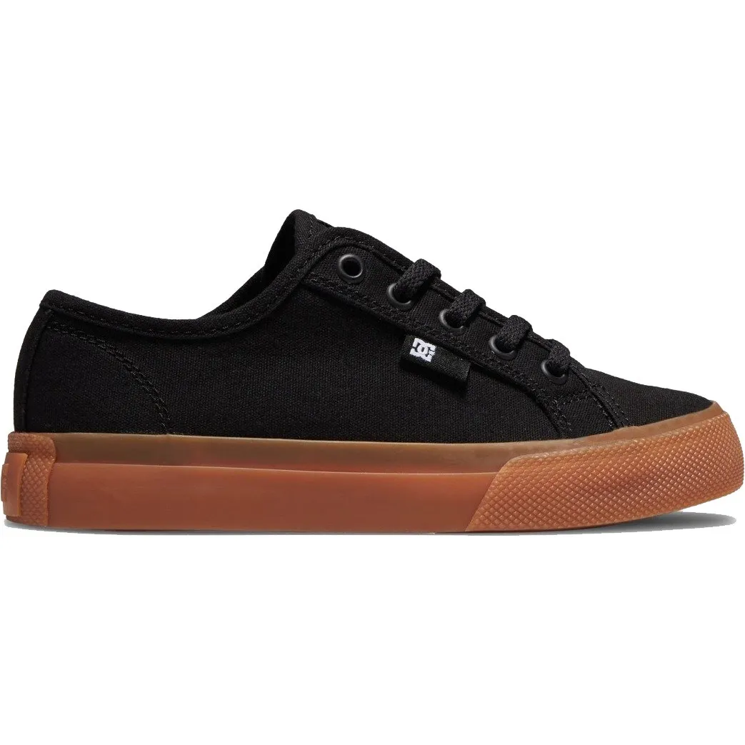 DC Manual Kids Skate Shoes - Black/Gum