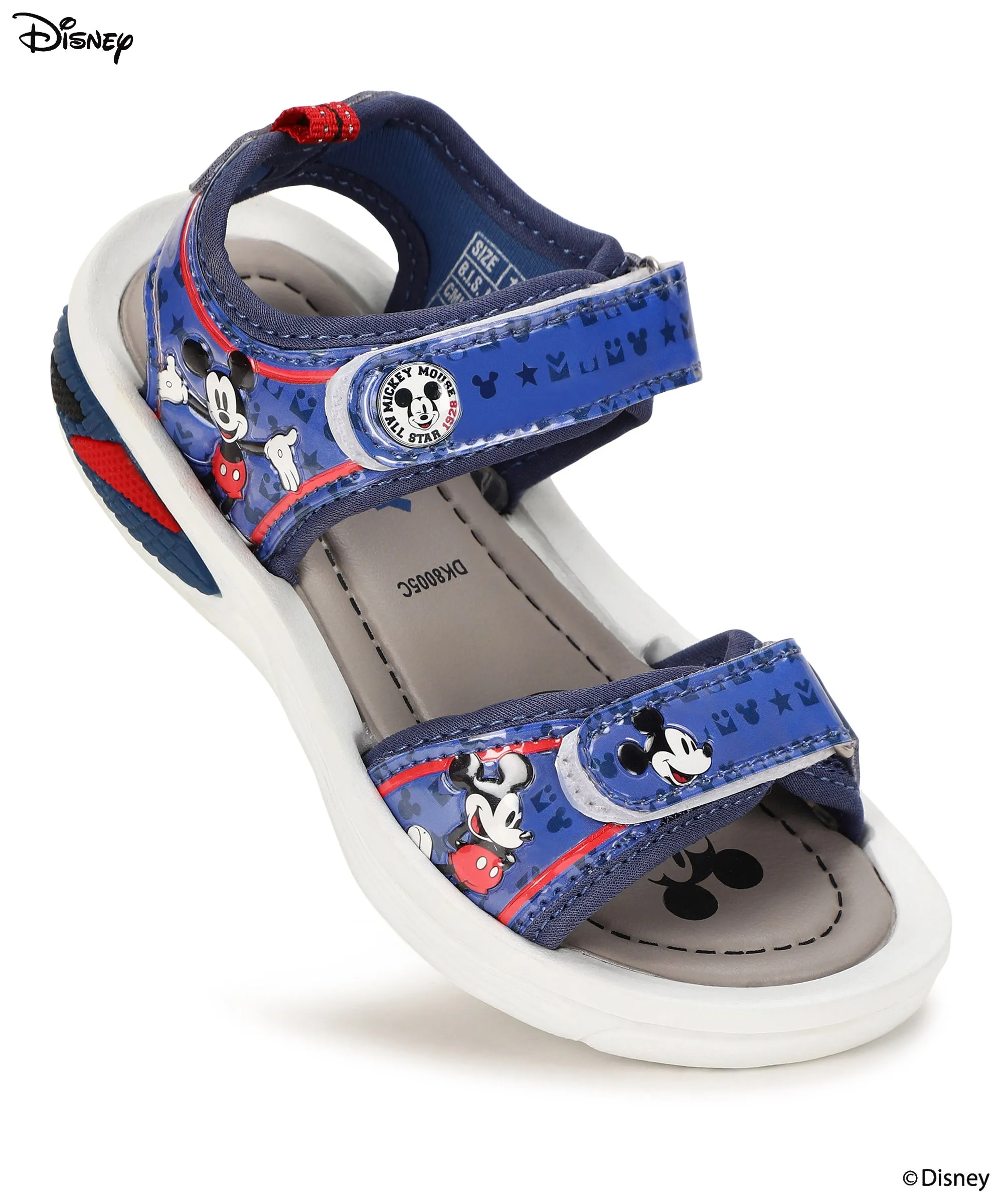 Disney Mickey Mouse DK8005C Kids Sandals with Cushioned Insoles and Anti-Skid Soles | Comfortable Everyday Casual Sandals for Ki