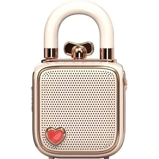 Divoom LoveLock Portable Speaker Mini Bluetooth Small Pink