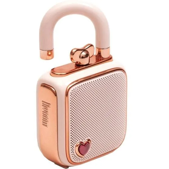 Divoom LoveLock Portable Speaker Mini Bluetooth Small Pink