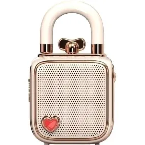 Divoom LoveLock Portable Speaker Mini Bluetooth Small Pink