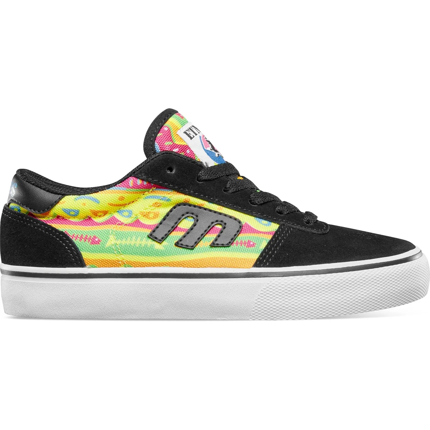 Etnies Kids Cali-Vulc Skate Shoes - Black/Print