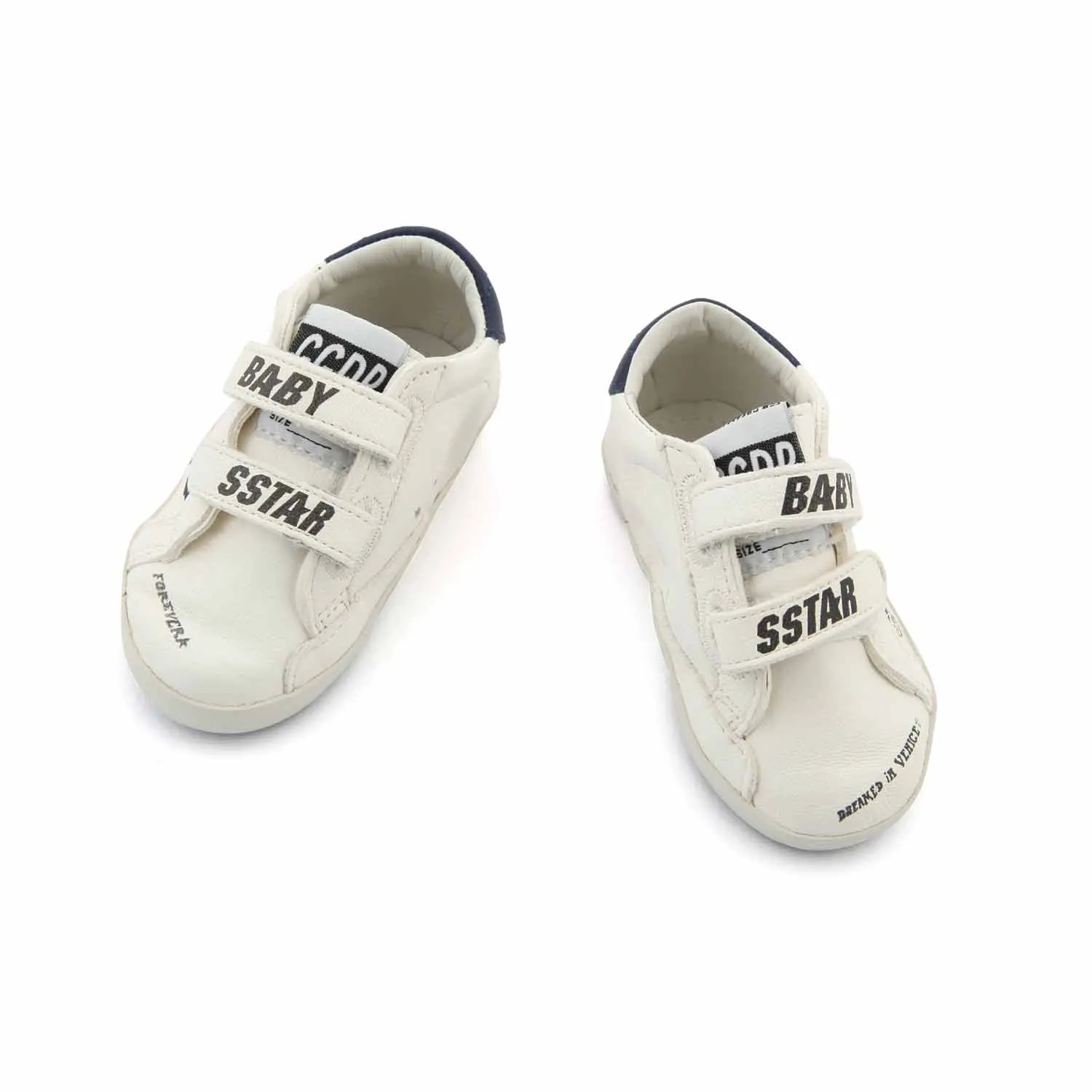 Golden Goose Unisex Baby Sstar White Sneaker With Black Prints