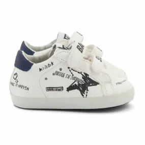 Golden Goose Unisex Baby Sstar White Sneaker With Black Prints