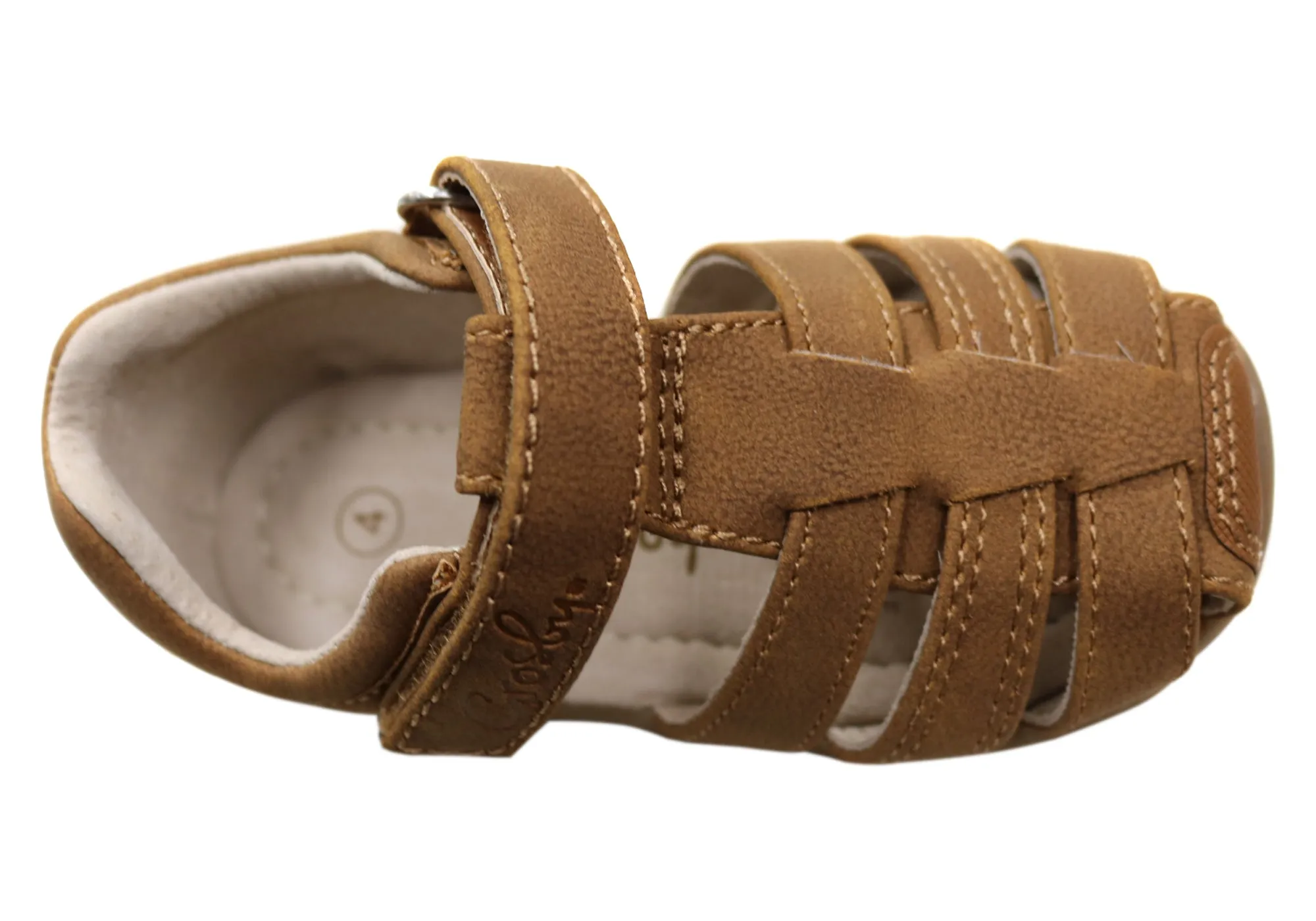 Grosby Duncan Infant Toddler Kids Comfortable Leather Sandals