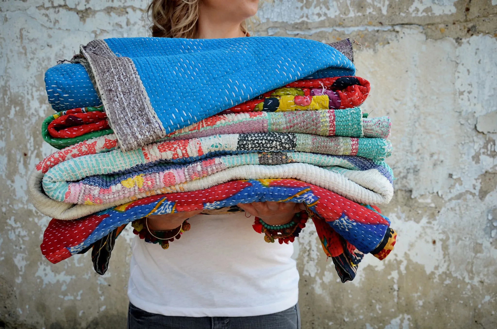 Hand Crafted Vintage Kantha Throw C