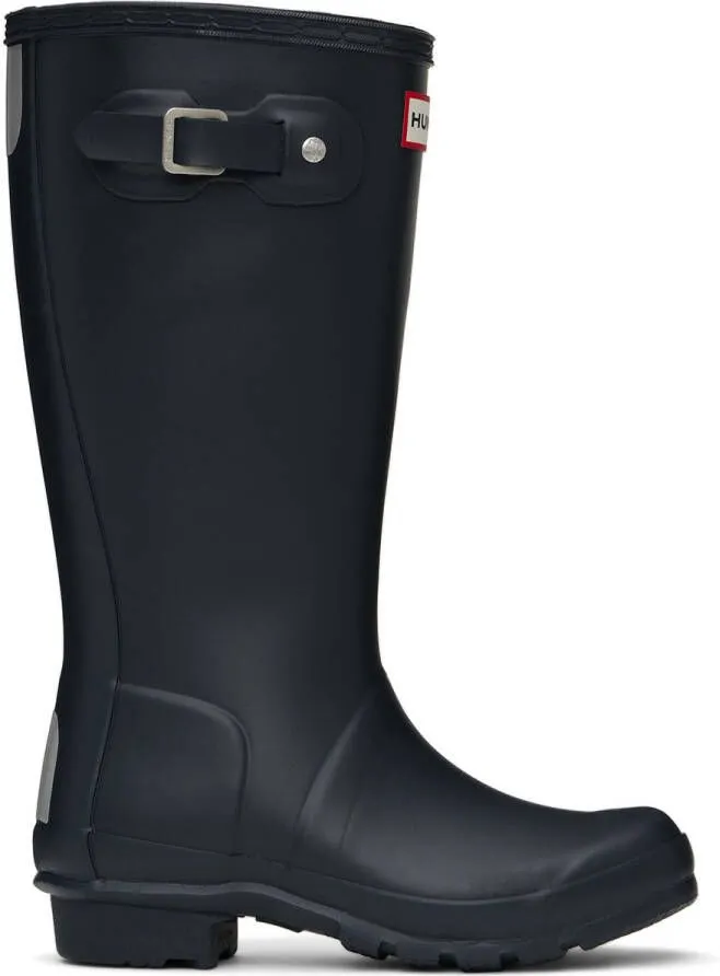 Hunter Kids Navy Original Big Kids Rain Boots