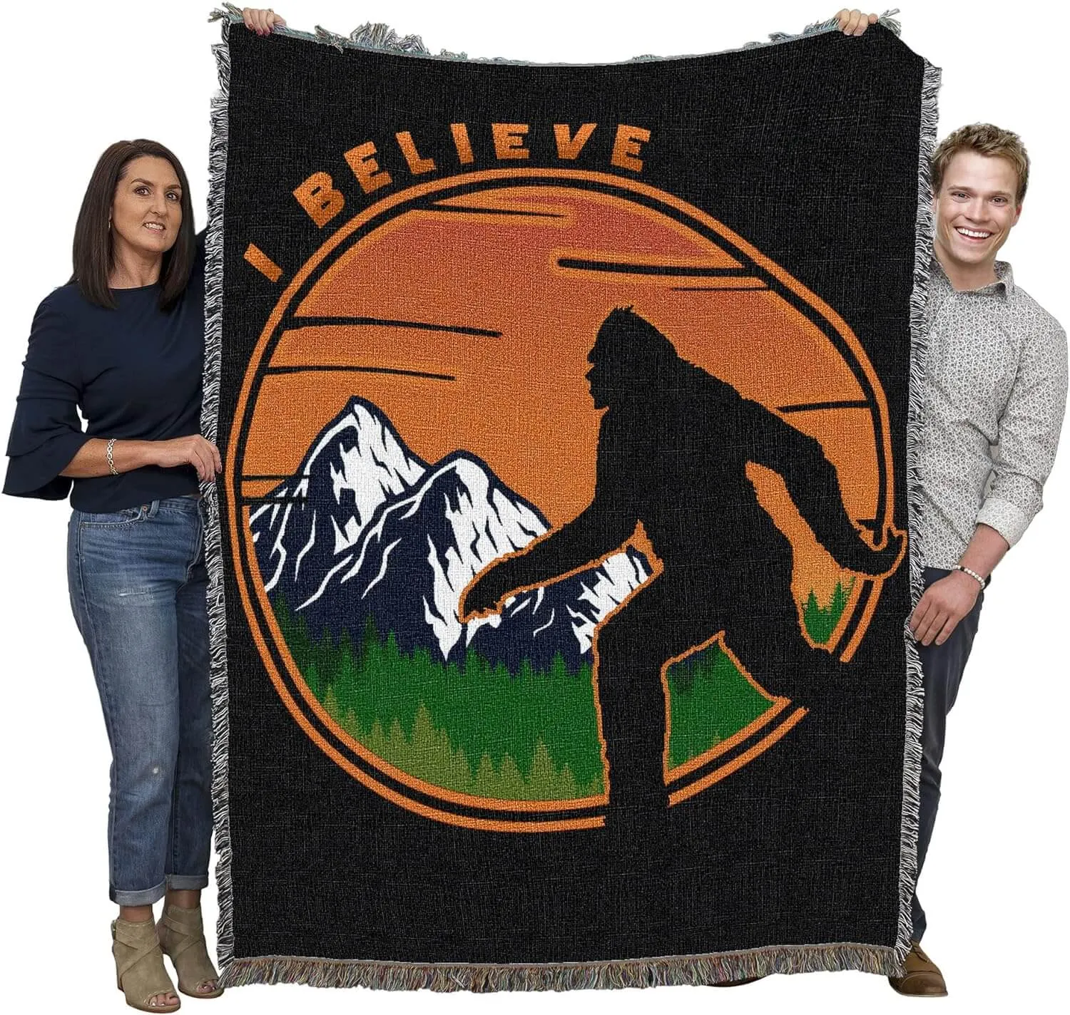 I Believe in Squatch Tapestry Blanket