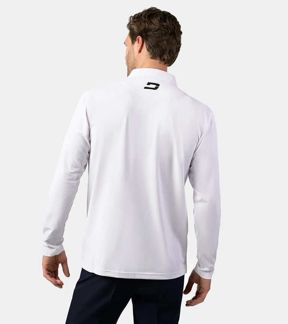 LONG SLEEVE TOUR POLO WHITE