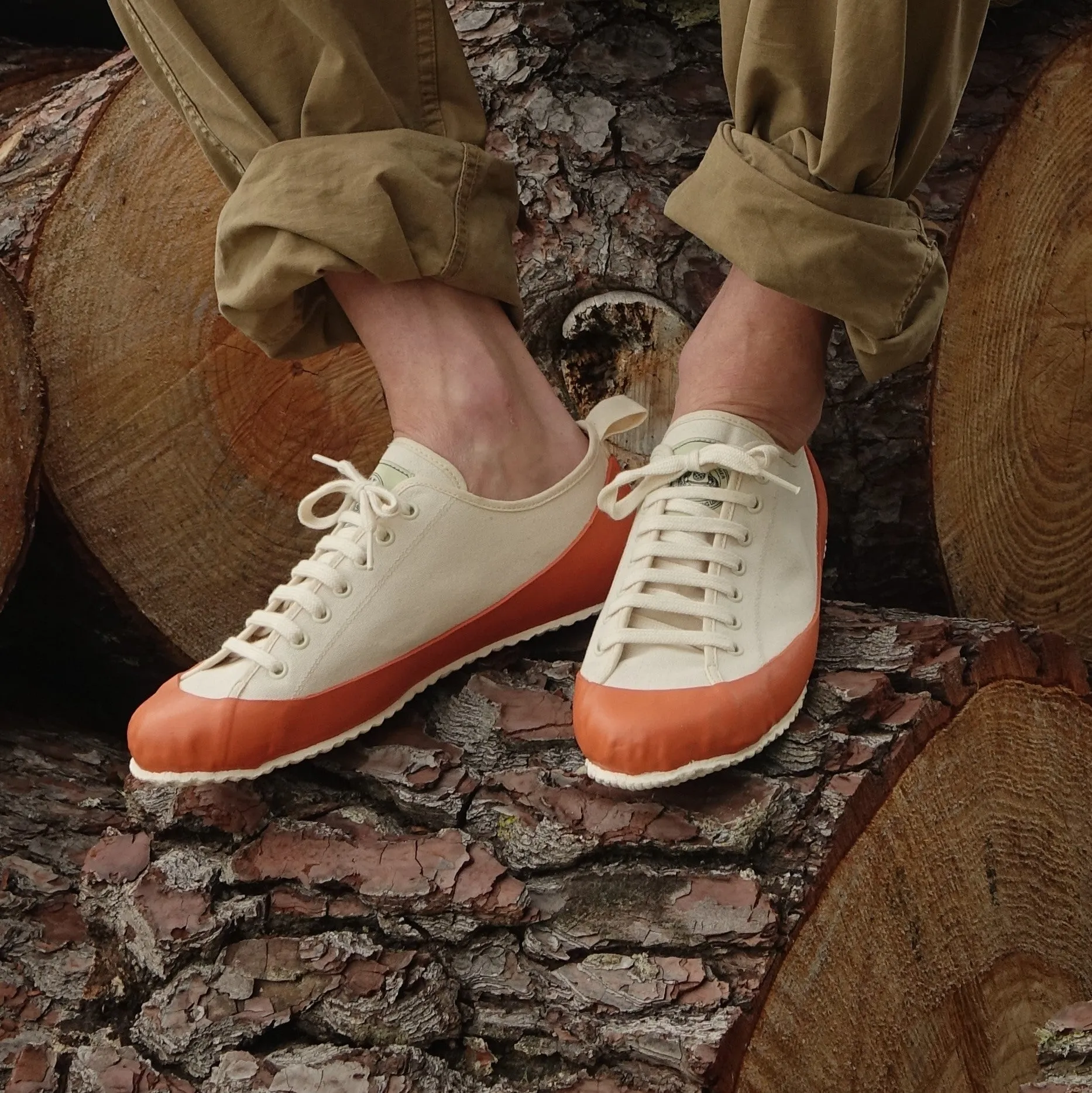 MARINE TYPE 2 DECK SHOE ECRU/ORANGE