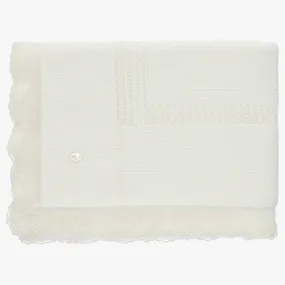 Martin Aranda Baby Marfil Knit Blanket w/ Lace