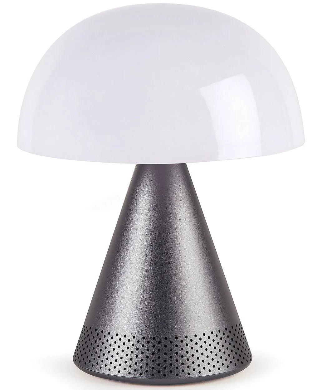 Mina L Audio Large Bedside Lamp in Gun Metal