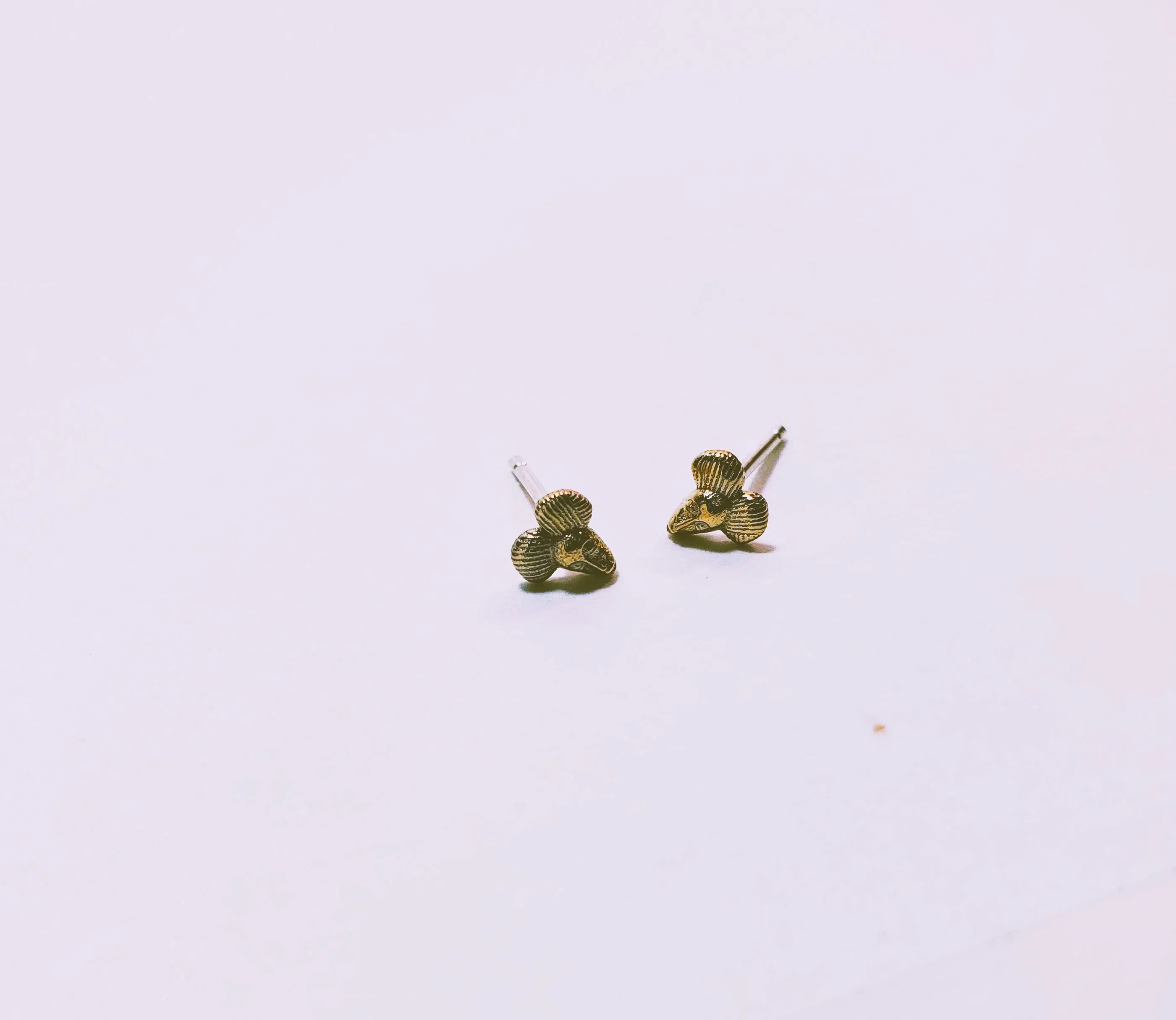 Mini Mask Studs * also in 14k *