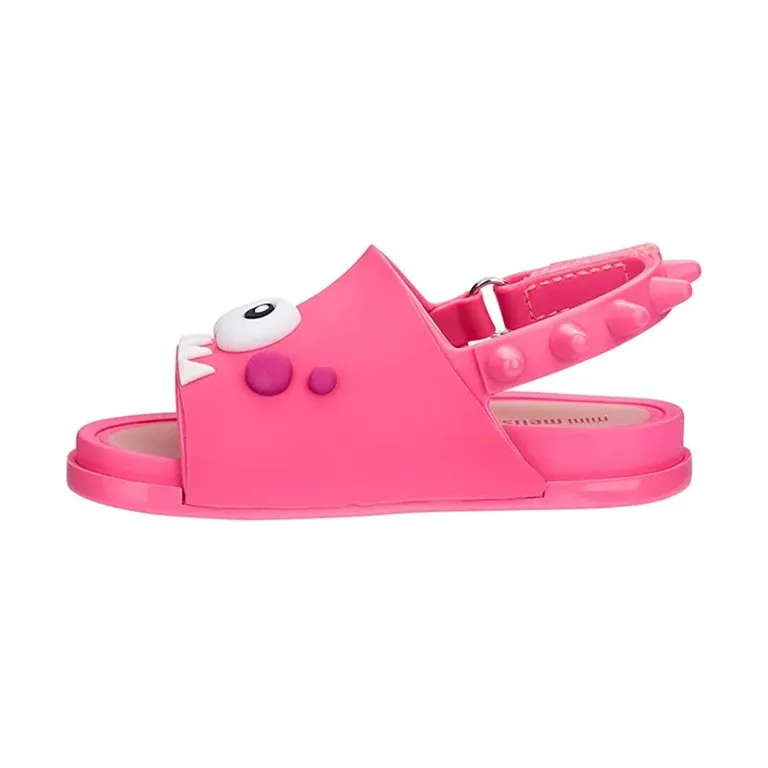 Mini Melissa Kids Boy/Girl Beach Slide Dino Sandals Shoes in Pink