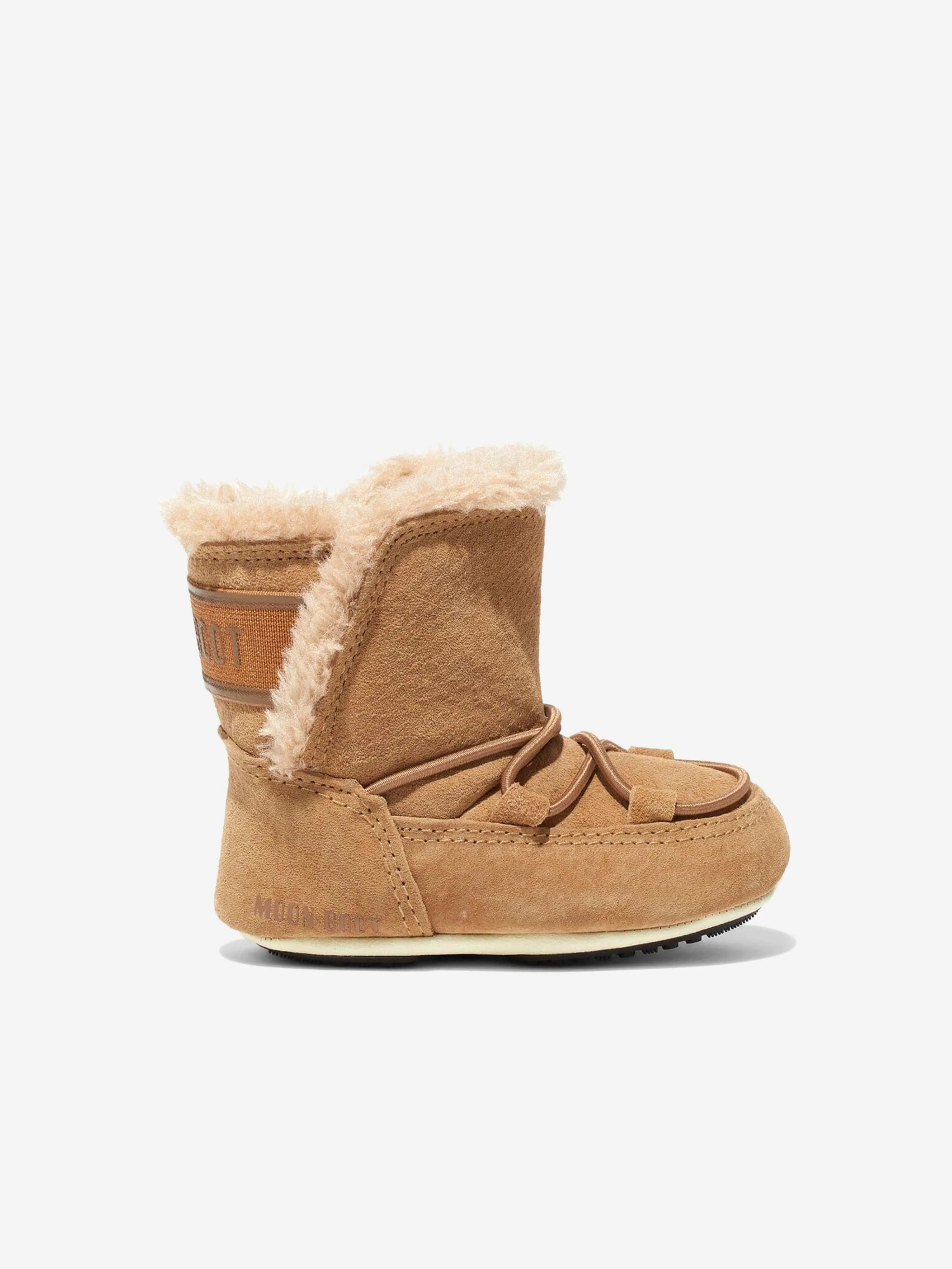 Moon Boot Baby Girls Suede Crib Boots in Brown